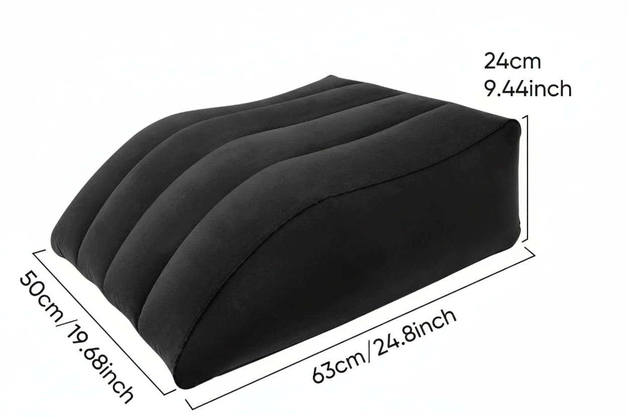 Inflatable 45-Degree Leg Elevation Wedge Pillow For Comfort