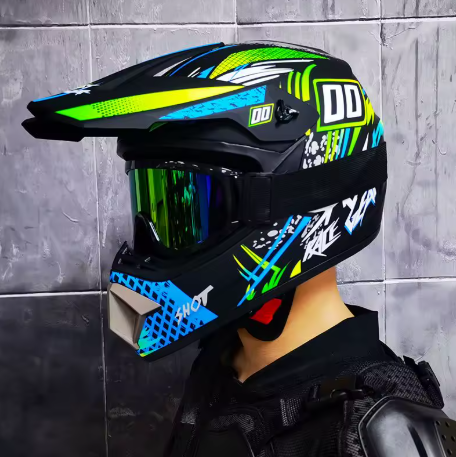 DOT-Certified Youth Motocross Helmet with Goggles