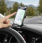 Support de téléphone de voiture réglable pour tableau de bord ou fixation pare-brise