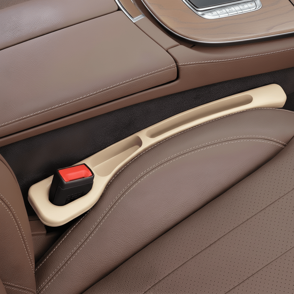 Leather Car Seat Gap Organizer For Small Item Storage