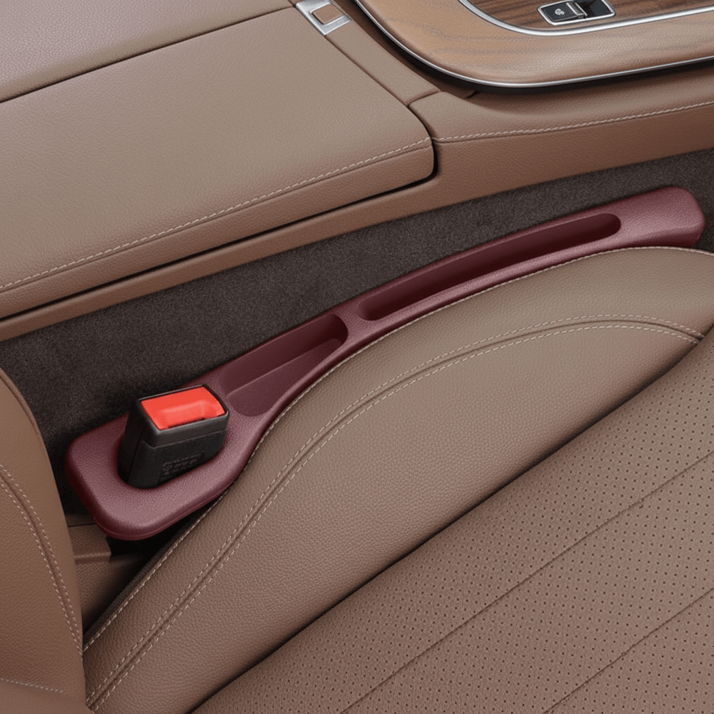 Leather Car Seat Gap Organizer For Small Item Storage