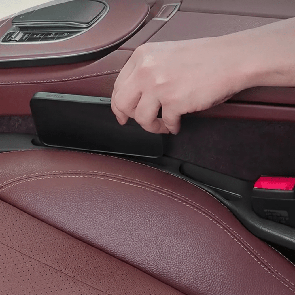Leather Car Seat Gap Organizer For Small Item Storage