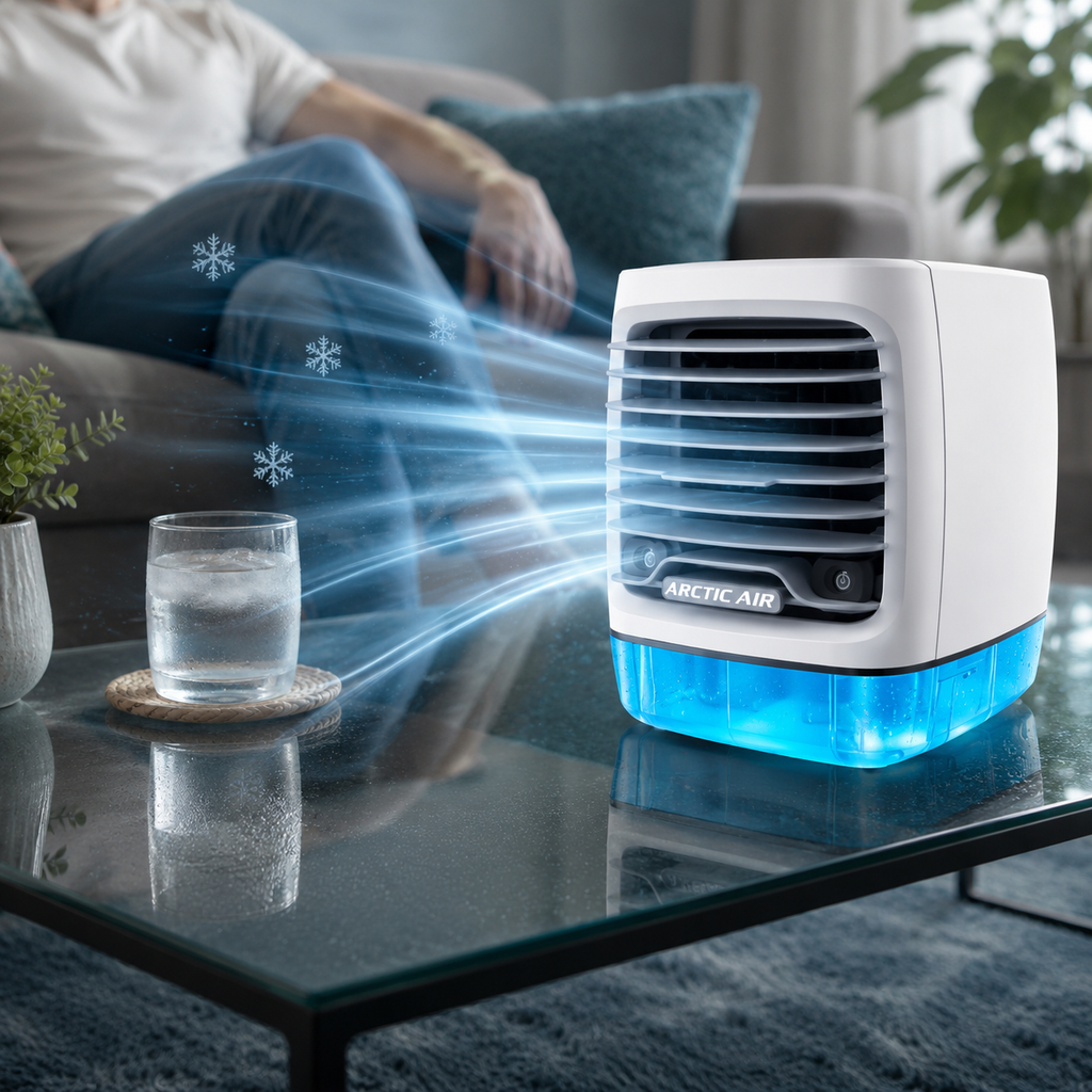 ChillZone Personal Evaporative Cooler, Portable Mini AC, 4 Speeds, 8 Hours