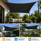 Sun protection net for plants and outdoor areas