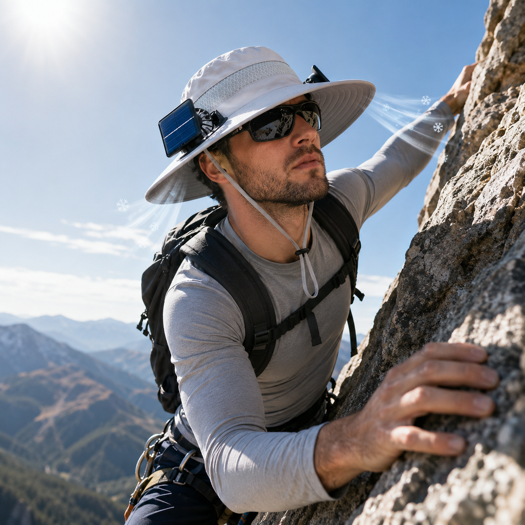 Rechargeable Dual Fan Cooling Hat For Outdoor Hiking Camping And Golf