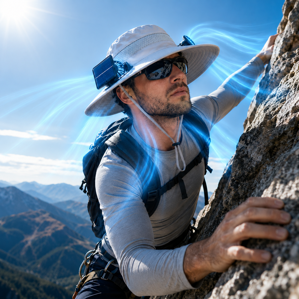 Rechargeable Dual Fan Cooling Hat For Outdoor Hiking Camping And Golf