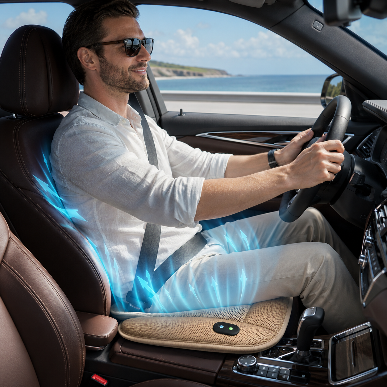 VentSeat autósülés hűtőpárna USB ventilátorral a hőérzet csökkentésére