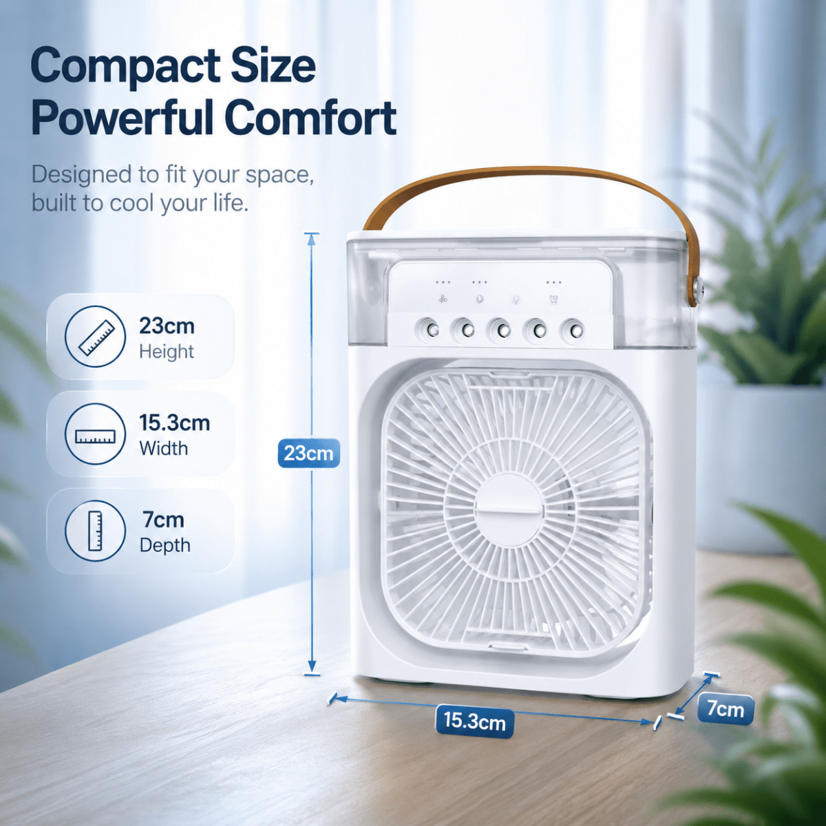 Ventilátor s funkcí chlazení a zvlhčování