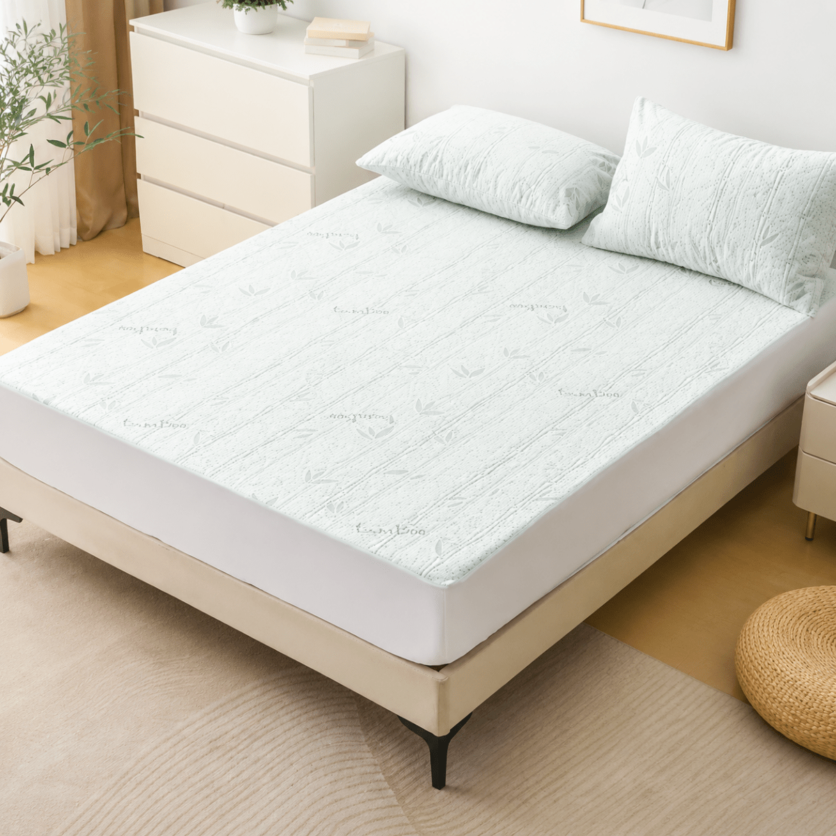 Atmungsaktives Spannbettlaken 180x200 aus Bambusfaser - Kühlend und Allergikerfreundlich 8