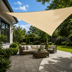 Triangular sun sail for garden and yard