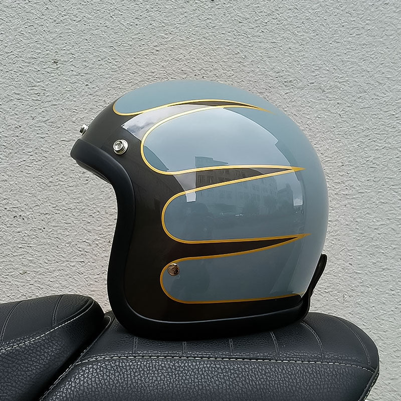 Casco Moto Retrò VesperRyder, Stile Senza Tempo, Certificato ECE E DOT