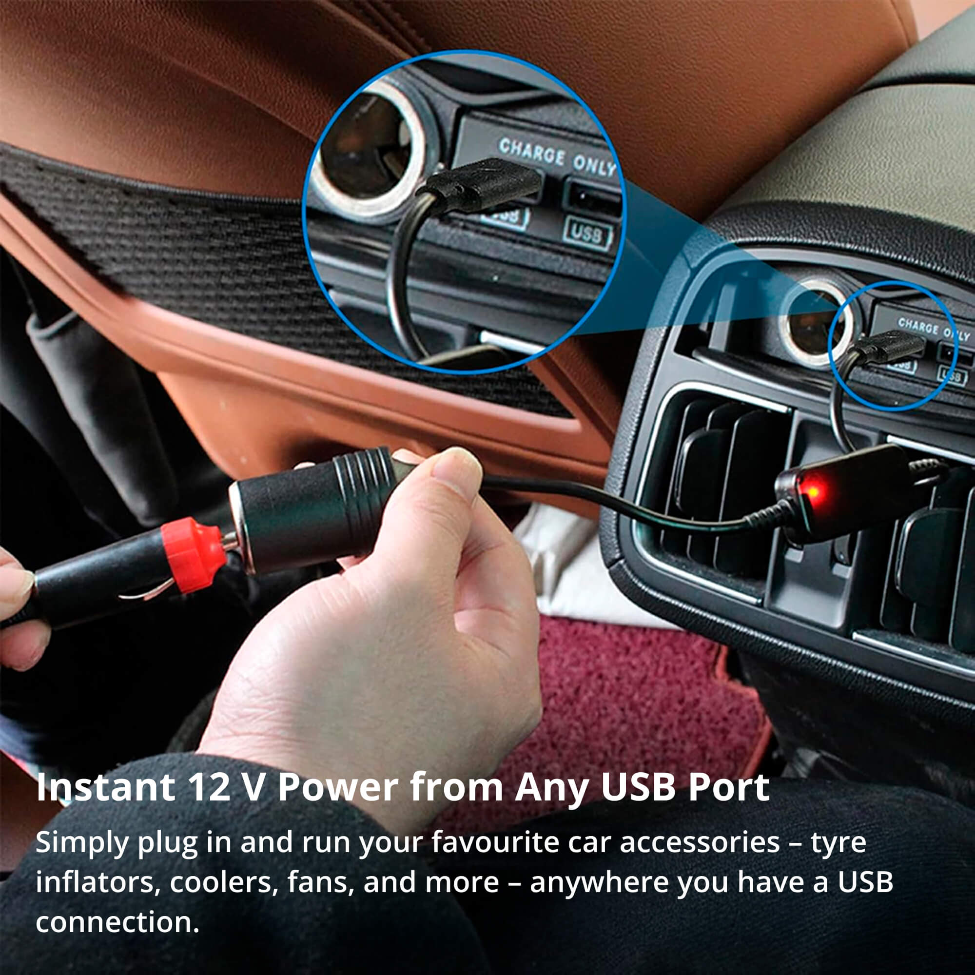 VoltMate USB 12V Steckdosenadapter für tragbare Geräte