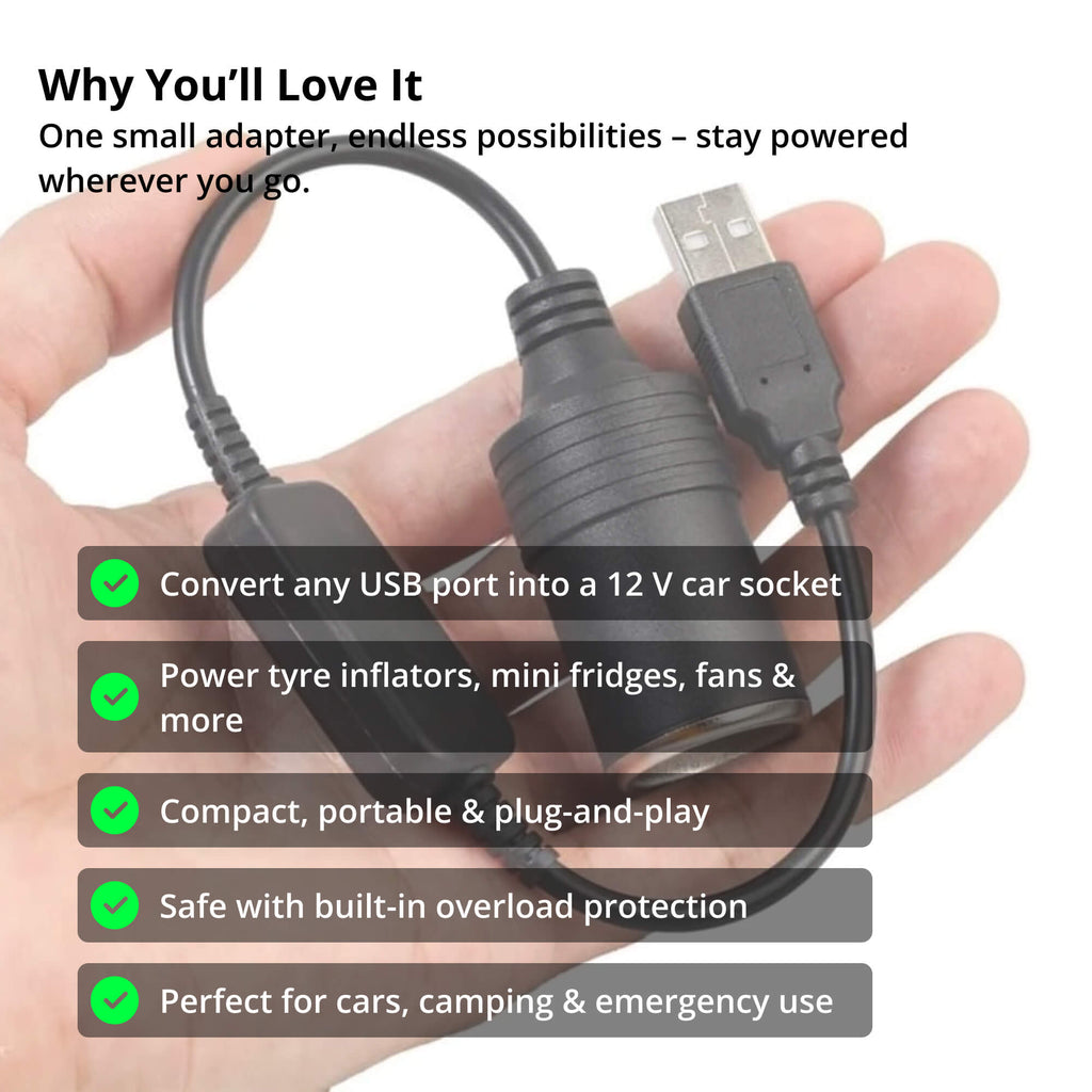 VoltMate USB 12V Steckdosenadapter für tragbare Geräte