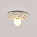 Aurelia Opal Globe Ceiling Light In Vintage Farmhouse Style