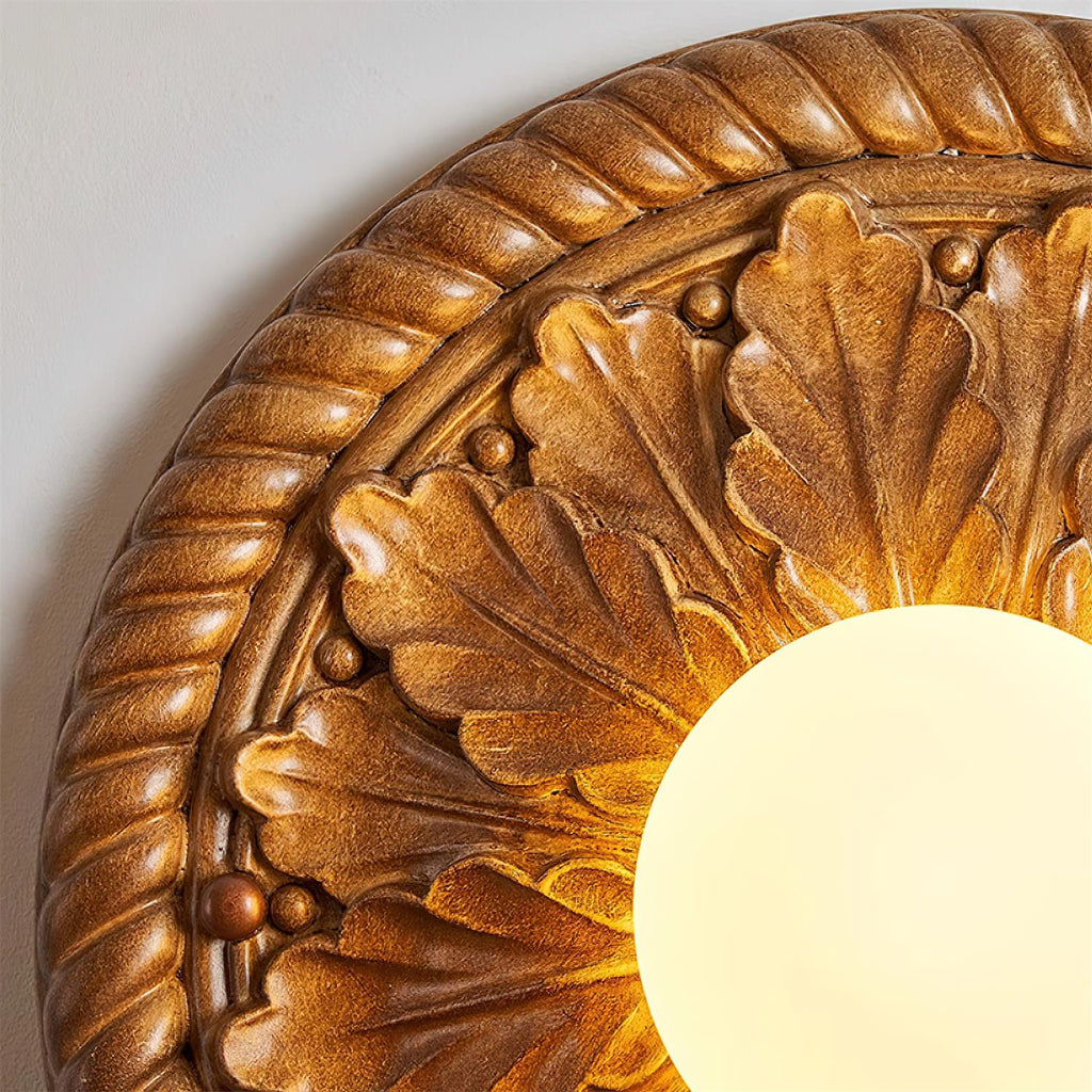 Aurelia Opal Globe Ceiling Light In Vintage Farmhouse Style
