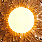 Aurelia Opal Globe Ceiling Light In Vintage Farmhouse Style