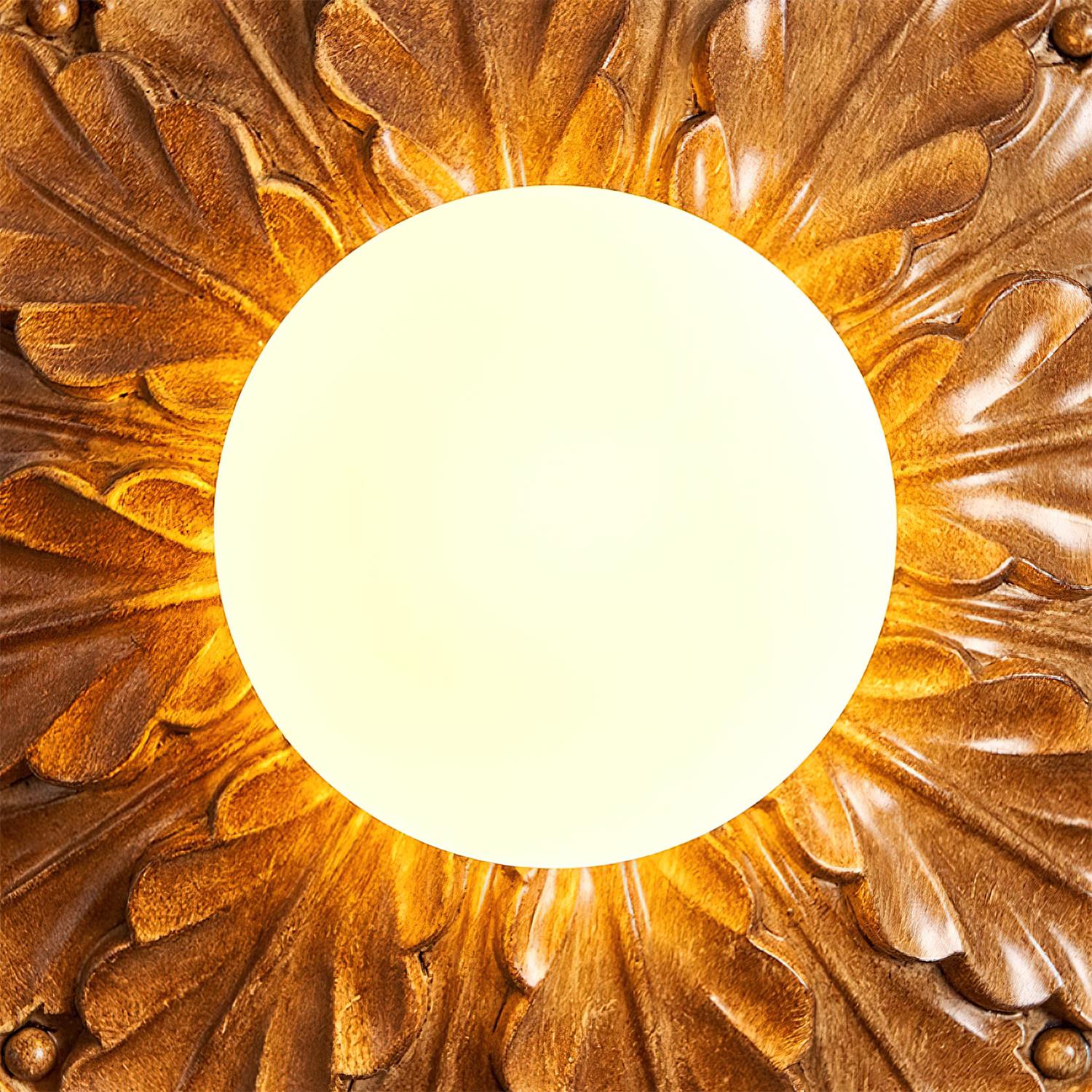 Aurelia Opal Globe Ceiling Light In Vintage Farmhouse Style