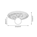 Aurelia Opal Globe Ceiling Light In Vintage Farmhouse Style