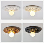 Aurelia Opal Globe Ceiling Light In Vintage Farmhouse Style