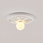 Aurelia Opal Globe Ceiling Light In Vintage Farmhouse Style
