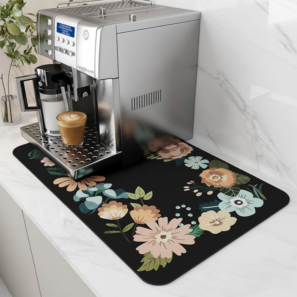 Superabsorberende kaffebarmåtte med pletfri, hurtig tørring og nem rengøring