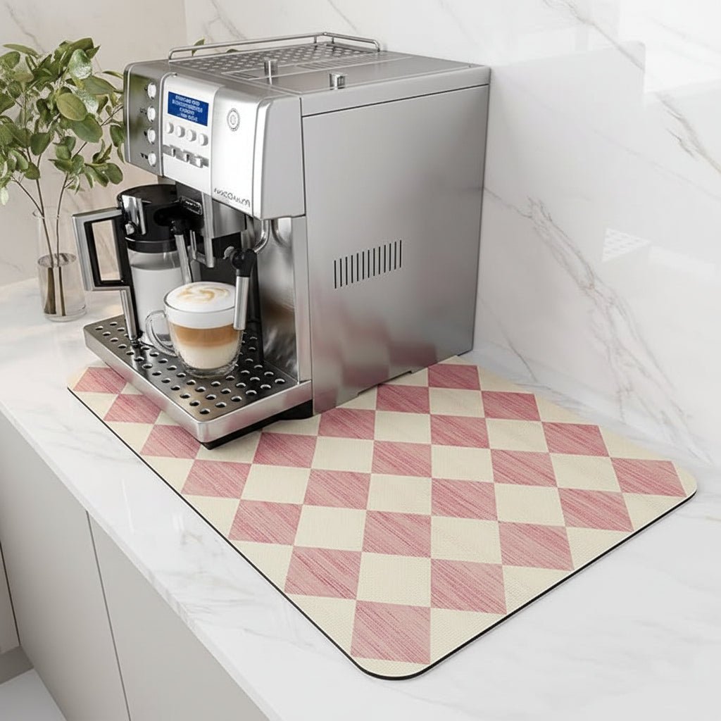 Superabsorberende kaffebarmåtte med pletfri, hurtig tørring og nem rengøring