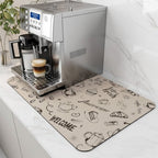 Superabsorberende kaffebarmåtte med pletfri, hurtig tørring og nem rengøring