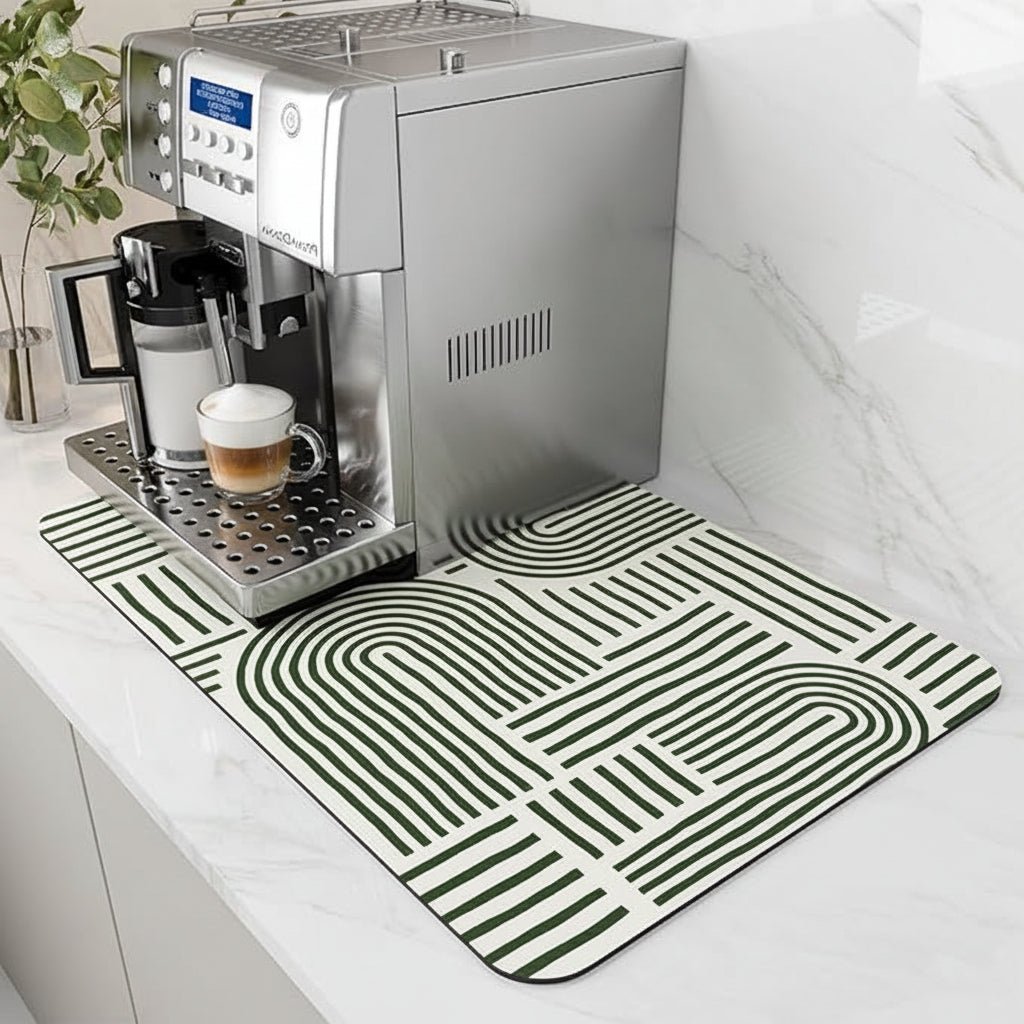 Superabsorberende kaffebarmåtte med pletfri, hurtig tørring og nem rengøring