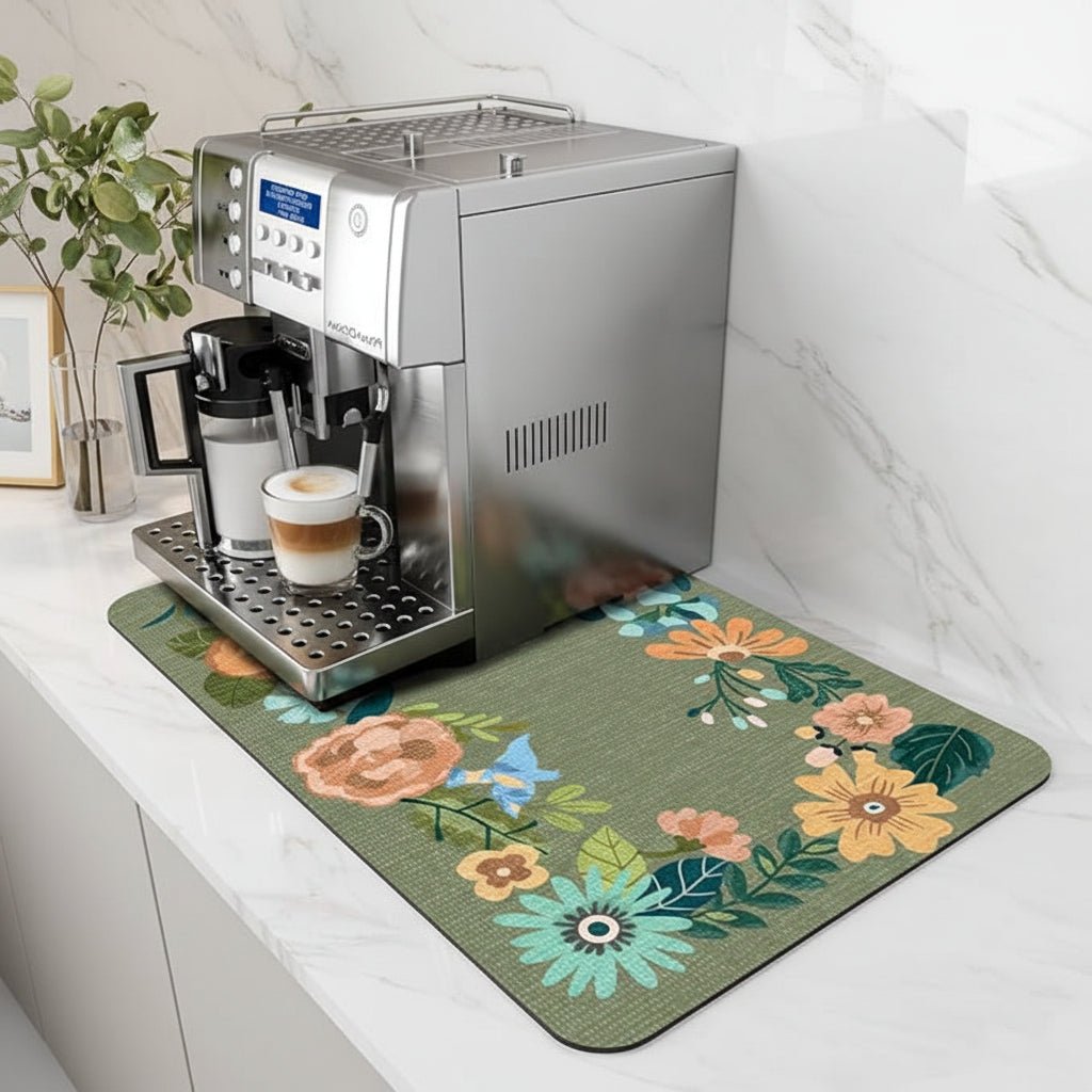Superabsorberende kaffebarmåtte med pletfri, hurtig tørring og nem rengøring