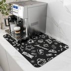 Superabsorberende kaffebarmåtte med pletfri, hurtig tørring og nem rengøring
