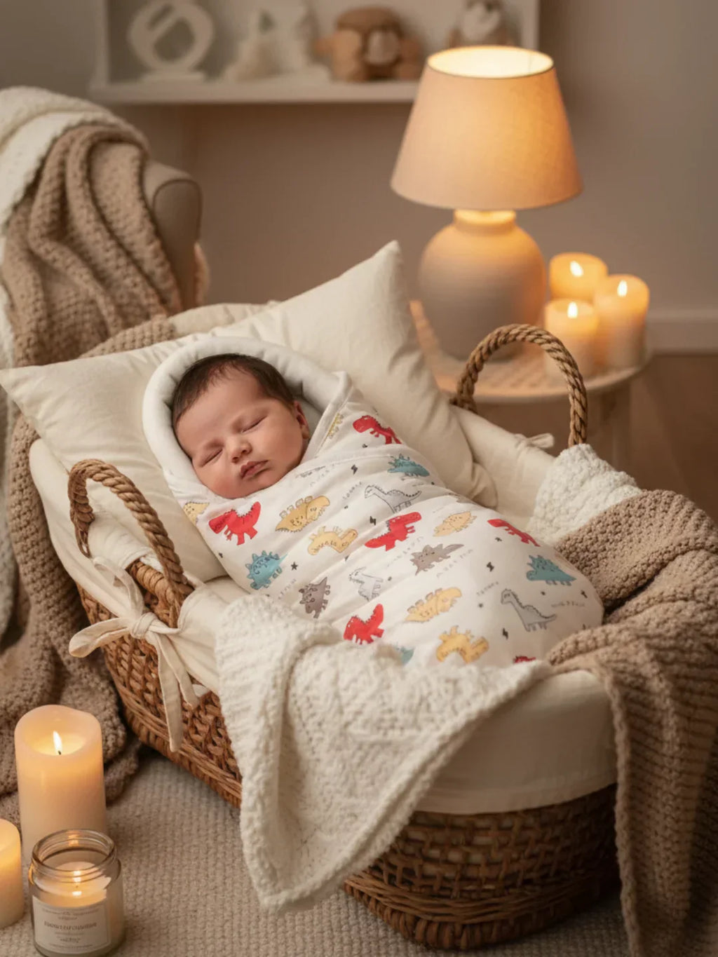 Hooded Pure Cotton Baby Swaddle Wrap
