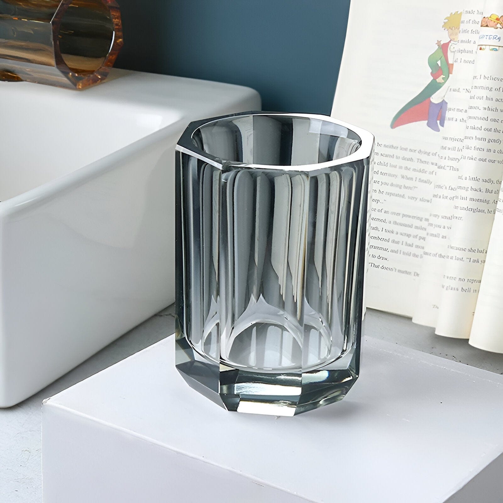LumaGlass Elite Crystal Bath Accessory Collection For Elegant Bathrooms