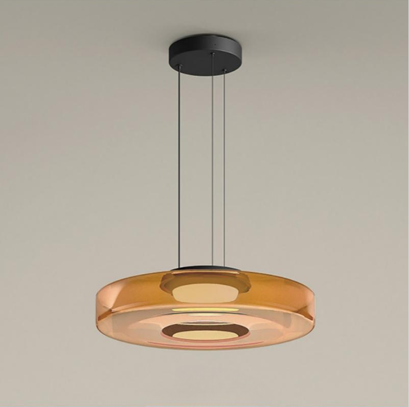 Asteron Pendant Light With Glass Ceiling Lamp In Bauhaus Style