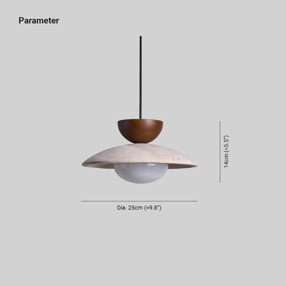Aurea Pendant Lights In Travertine For Dining Rooms And Hallways