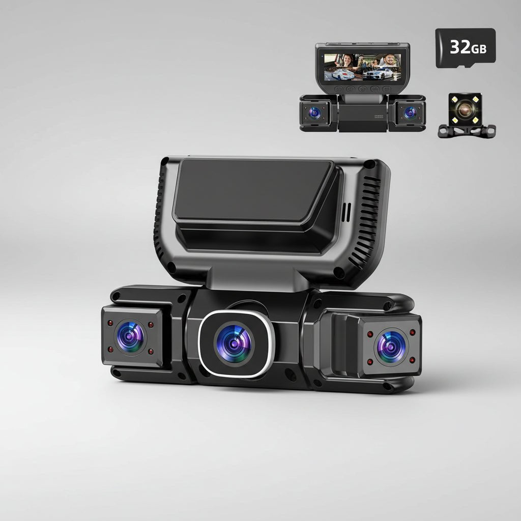מצלמת רכב 360 מעלות עם ארבעה ערוצים, Full HD, WiFi, ראיית לילה
