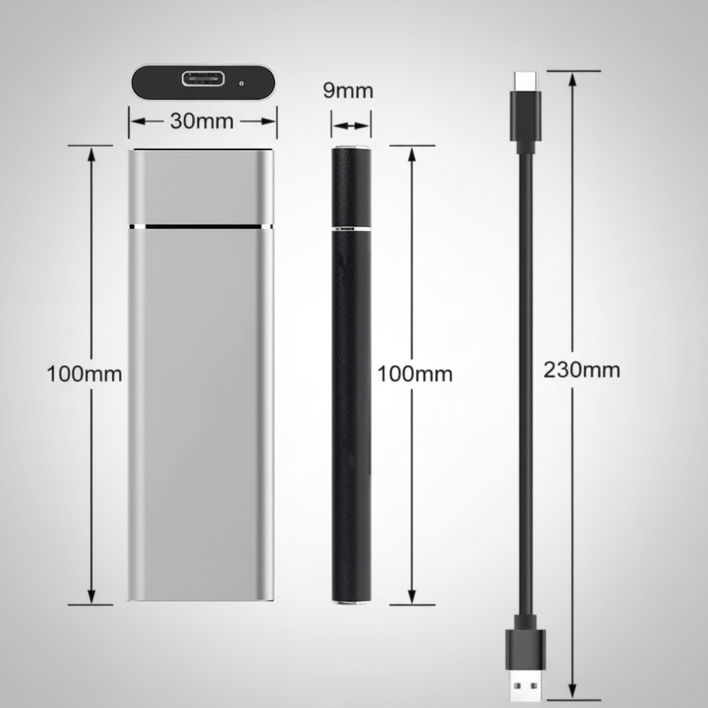 כונן USB קומפקטי לגיבוי מהיר של נתונים ואחסון קבצים