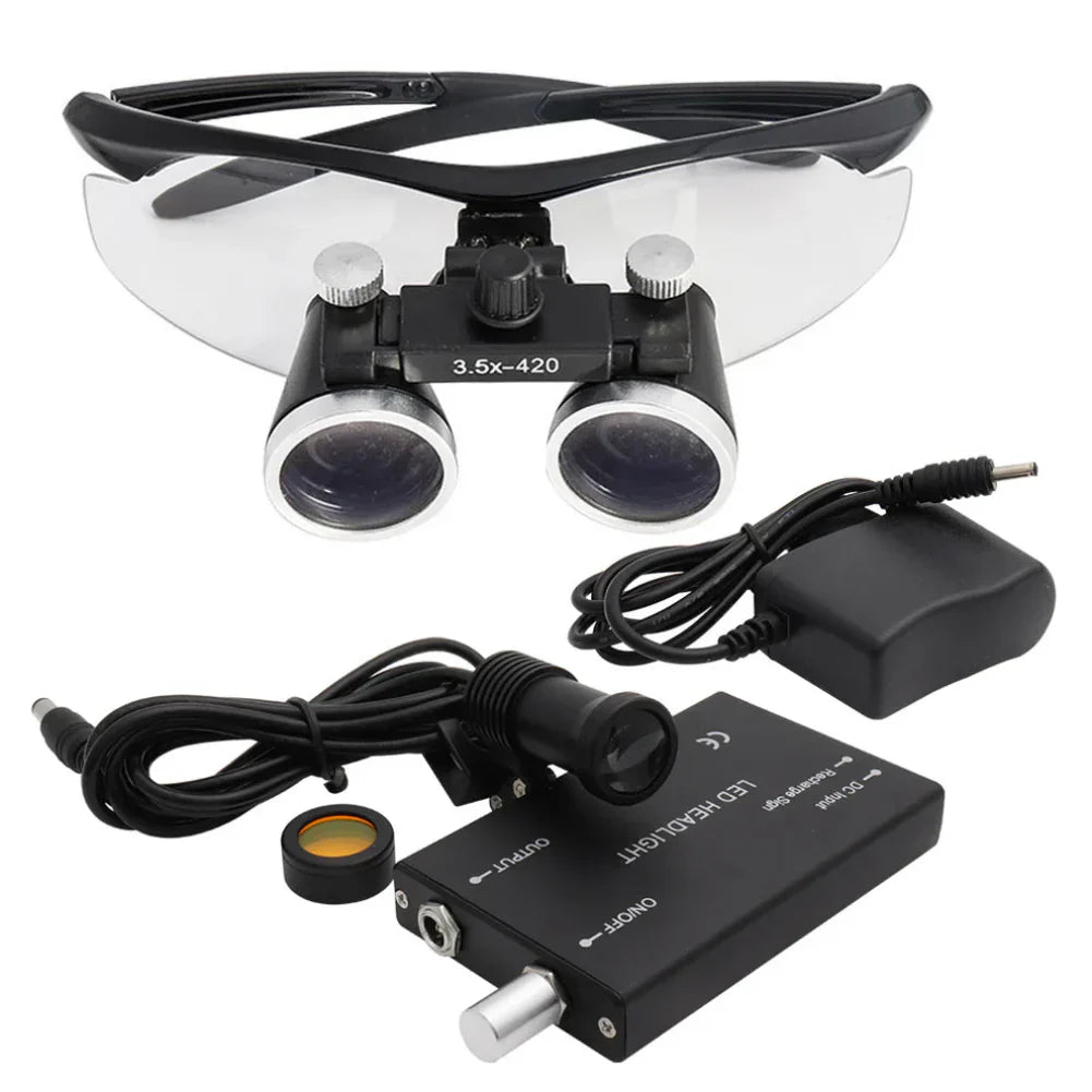 Kirrea Dental Loupes Magnifier With Rechargeable Led Lighting