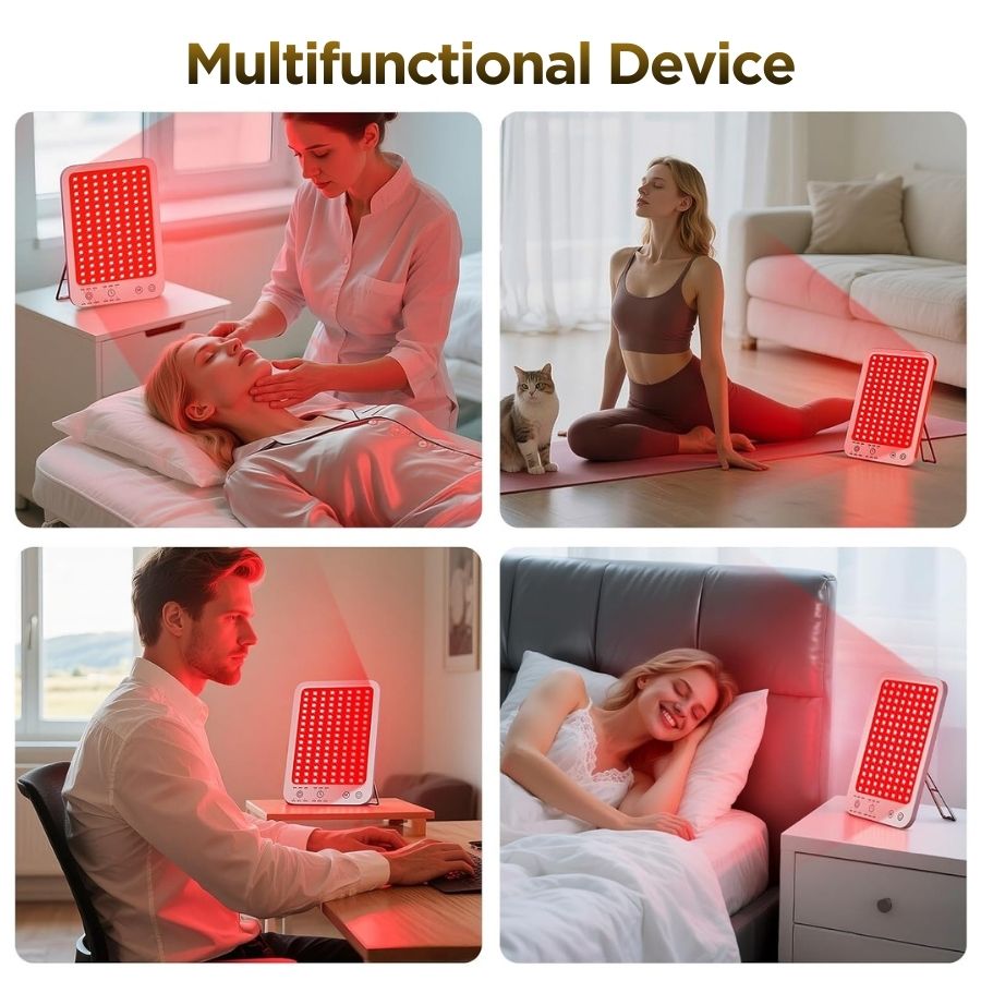 LuminaDeep Red Light Therapy Panel | 10-Minute At-Home Collagen & Recovery Treatment
