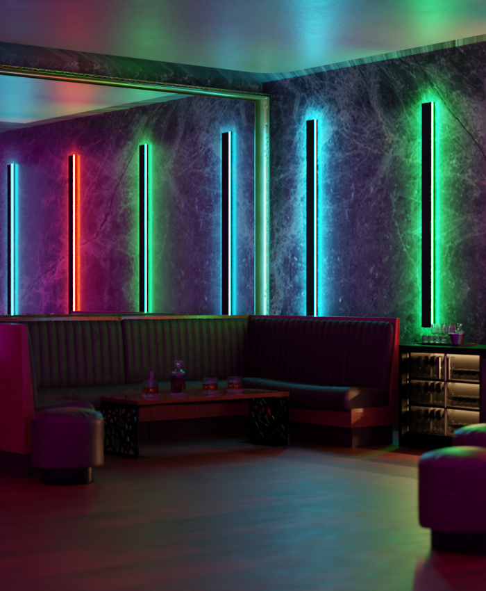 LumaHaven Vibrant RGB Wall Light for Indoor and Outdoor Use