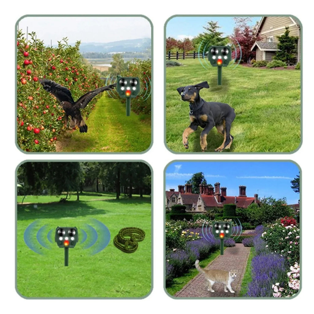 VerdantWave Outdoor Ultrasonic Deterrent For Cats, Pigeons, And Foxes