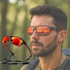 Men's UV400 Polarised Wrap Sunglasses Ideal For Cycling And Running