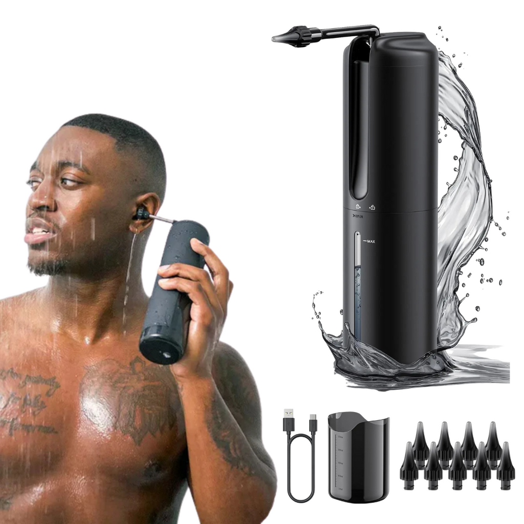 QuellWave Øreskyll Pro med tre vannstråler for massasje