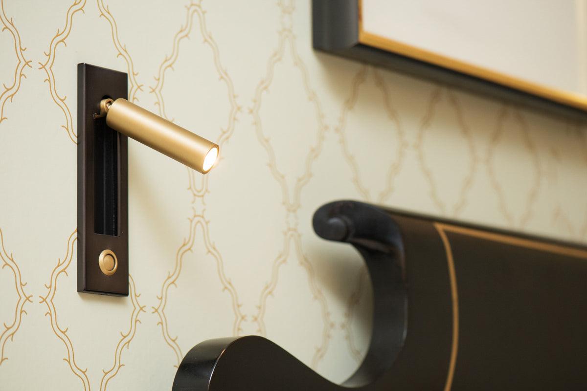 Lampe de chevet encastrée NexaWall pour lecture dans chambres modernes
