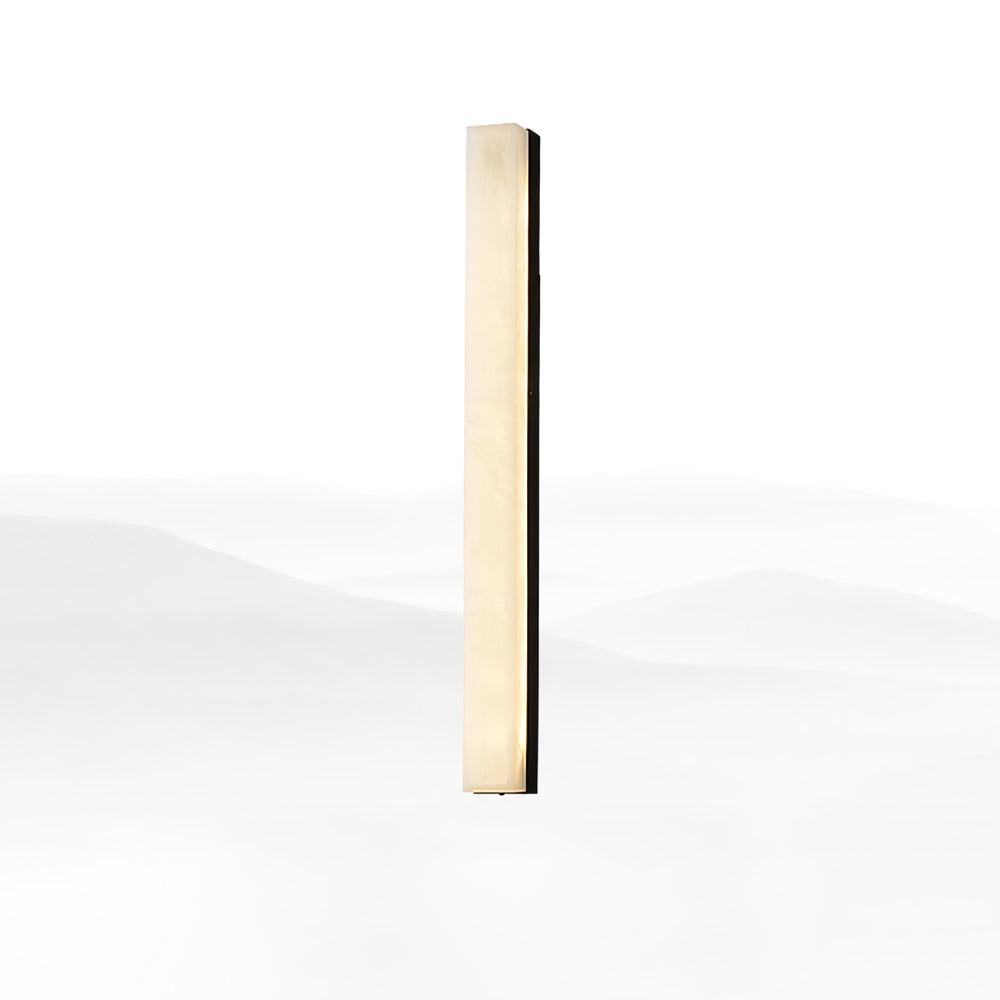Lyra Wall Light In Brass And Alabaster With Slim Vertical Profile For Bedroom