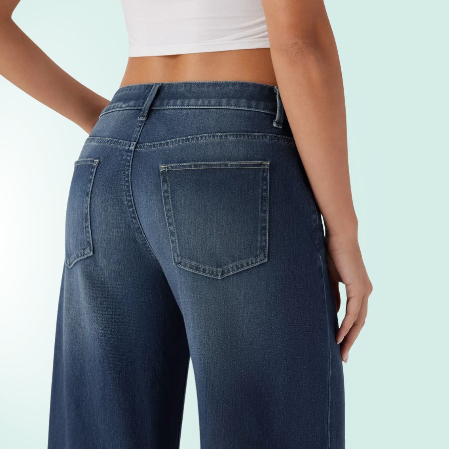FlexFit Secret Stretch 女款不对称低腰牛仔裤