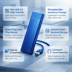 כונן USB קומפקטי לגיבוי מהיר של נתונים ואחסון קבצים