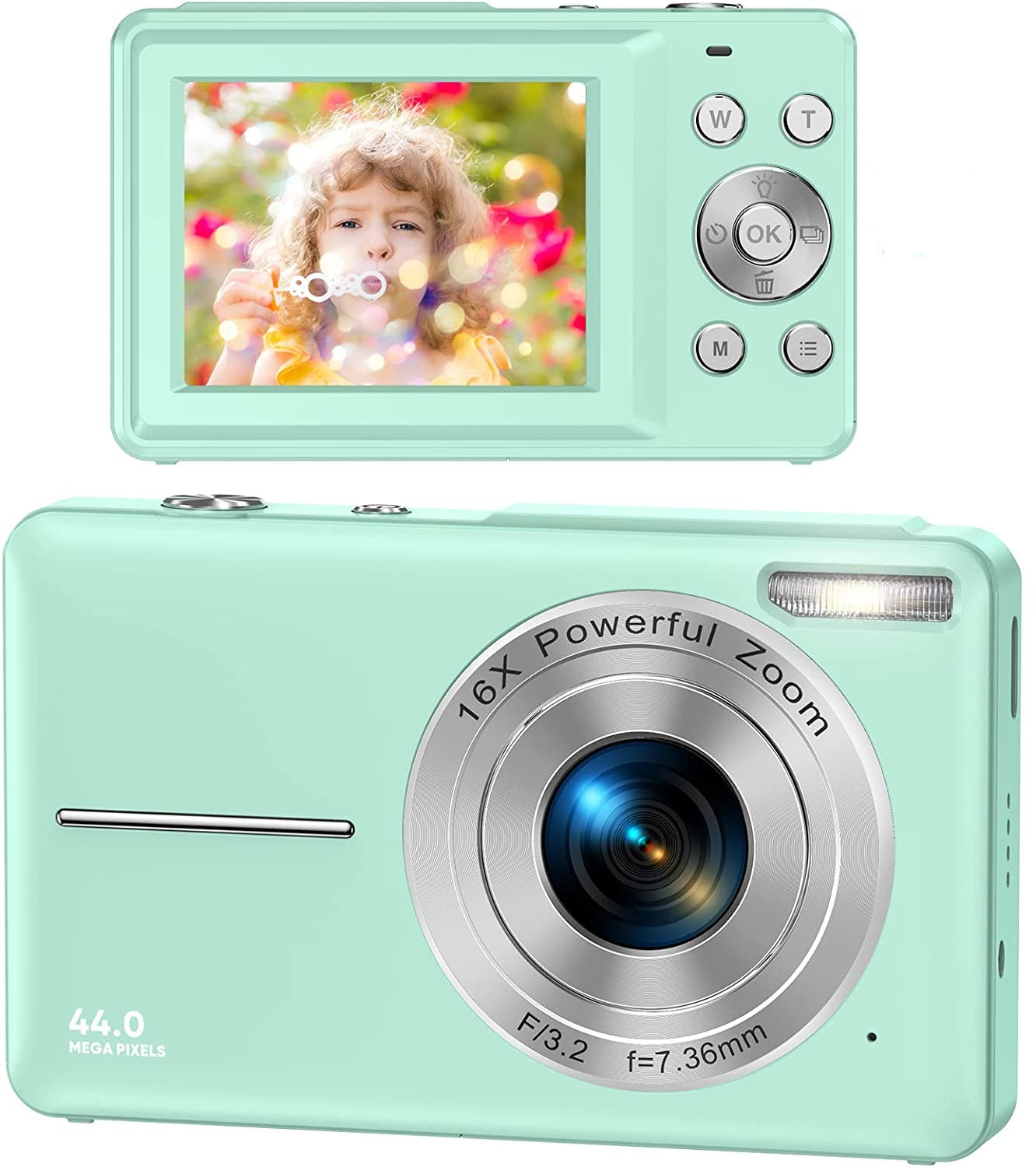 Fotocamera compatta Pro per vlogging 44MP 1080P con zoom 16x ricaricabile