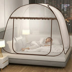 Foldable Bed Mosquito Net With Breathable Single-Door Design For Undisturbed Sleep