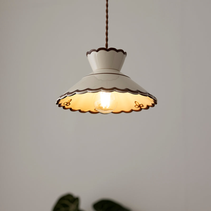 Lampa wisząca Aurelia ceramiczna z vintage'owym urokiem do kuchni i kawiarni