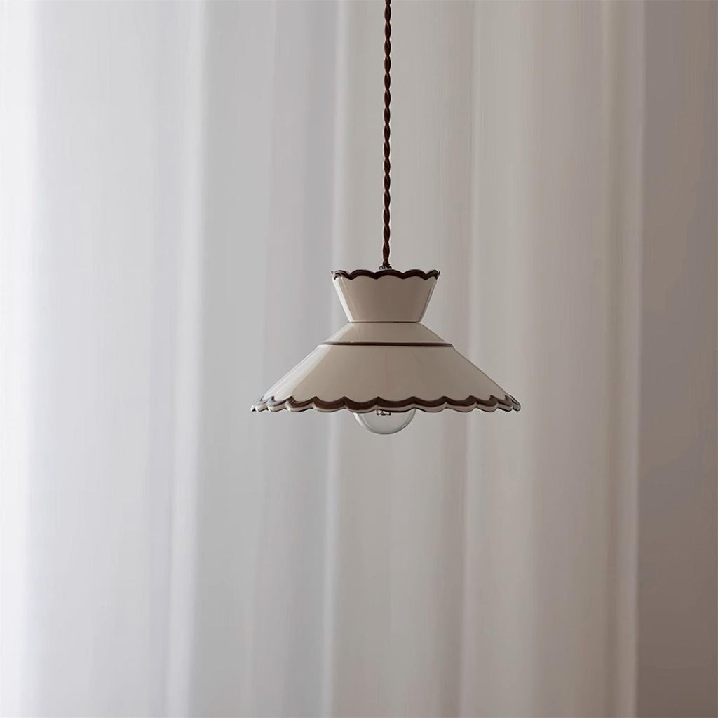 Lampa wisząca Aurelia ceramiczna z vintage'owym urokiem do kuchni i kawiarni